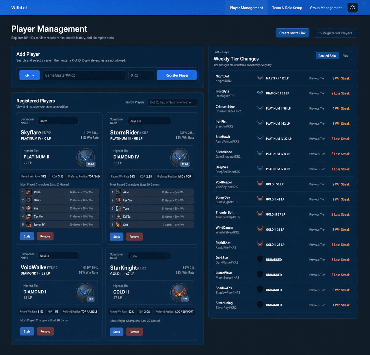 Keep your players together in one place